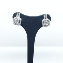 Carica l'immagine nel visualizzatore di Gallery, Orecchini diamanti in oro bianco 18kt ORD1