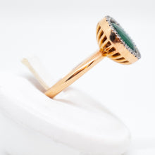 Carica l'immagine nel visualizzatore di Gallery, Anello con smeraldo e brillanti in oro rosa 18kt ANS4