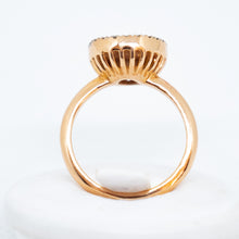 Carica l'immagine nel visualizzatore di Gallery, Anello con smeraldo e brillanti in oro rosa 18kt ANS4