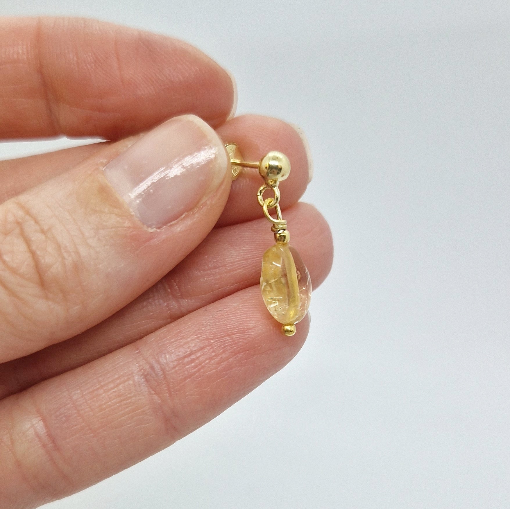 Orecchini A Lobo In Oro Giallo 9k Con Citrino 1,8 Ct | Cler Lago Di Como - Foto 9