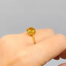 Carica l&#39;immagine nel visualizzatore di Gallery, Anello in oro giallo 18 kt e quarzo citrino
