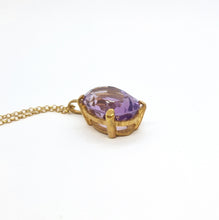 Carica l&#39;immagine nel visualizzatore di Gallery, Collana com ametista in argento 925 dorato oro
