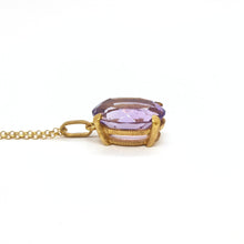 Carica l&#39;immagine nel visualizzatore di Gallery, Collana com ametista in argento 925 dorato oro
