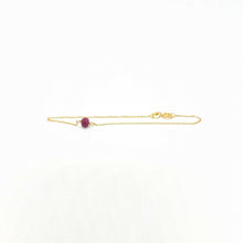 Carica l&#39;immagine nel visualizzatore di Gallery, Bracciale in oro giallo 18 kt con rubino

