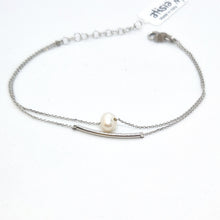 Carica l&#39;immagine nel visualizzatore di Gallery, Bracciale Alisia doppio con perla in argento 925 AL821
