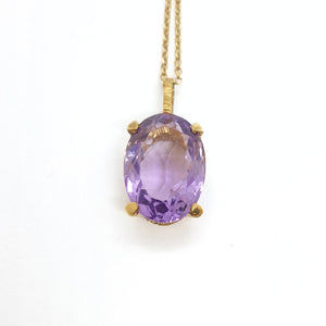 Collana com ametista in argento 925 dorato oro