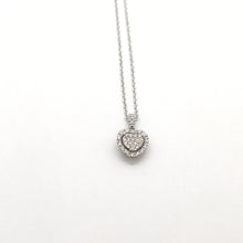 Carica l&#39;immagine nel visualizzatore di Gallery, Collana cuore in oro bianco 18 kt e diamanti
